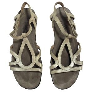 Naot Dorith Gladiator Sandals Radiant Gold Leather Womens 9 EU 40